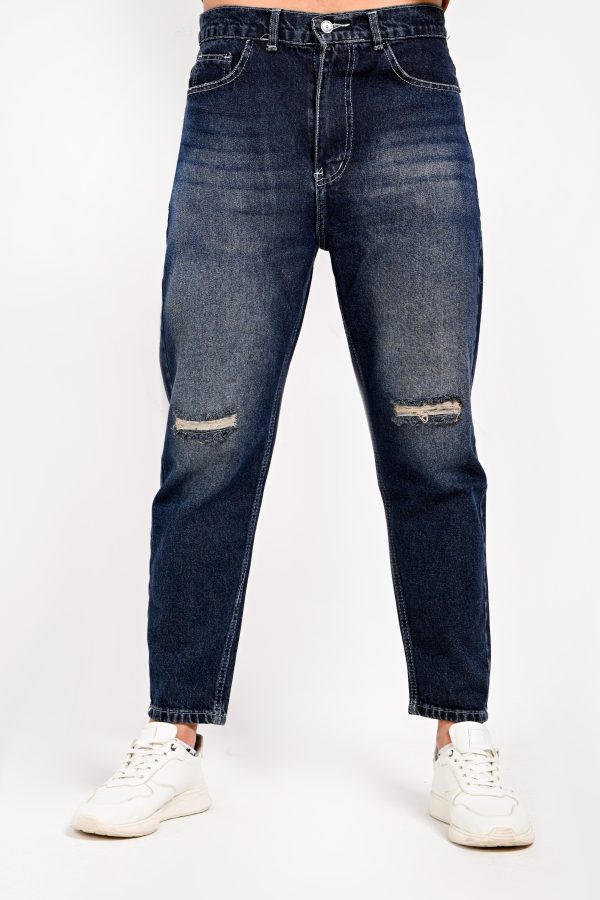 بنطلون جينز Boyfriend كاتنج رجالي  - Velaro