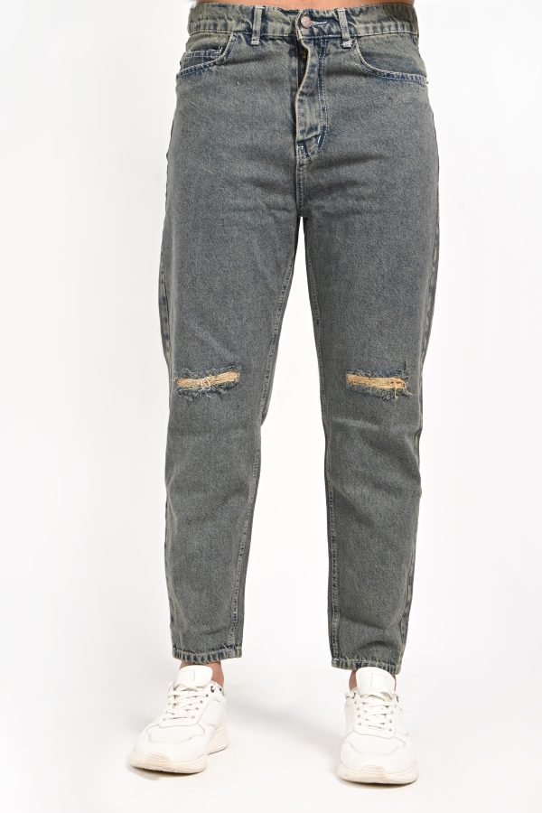 بنطلون جينز Boyfriend كاتنج رجالي  - Velaro